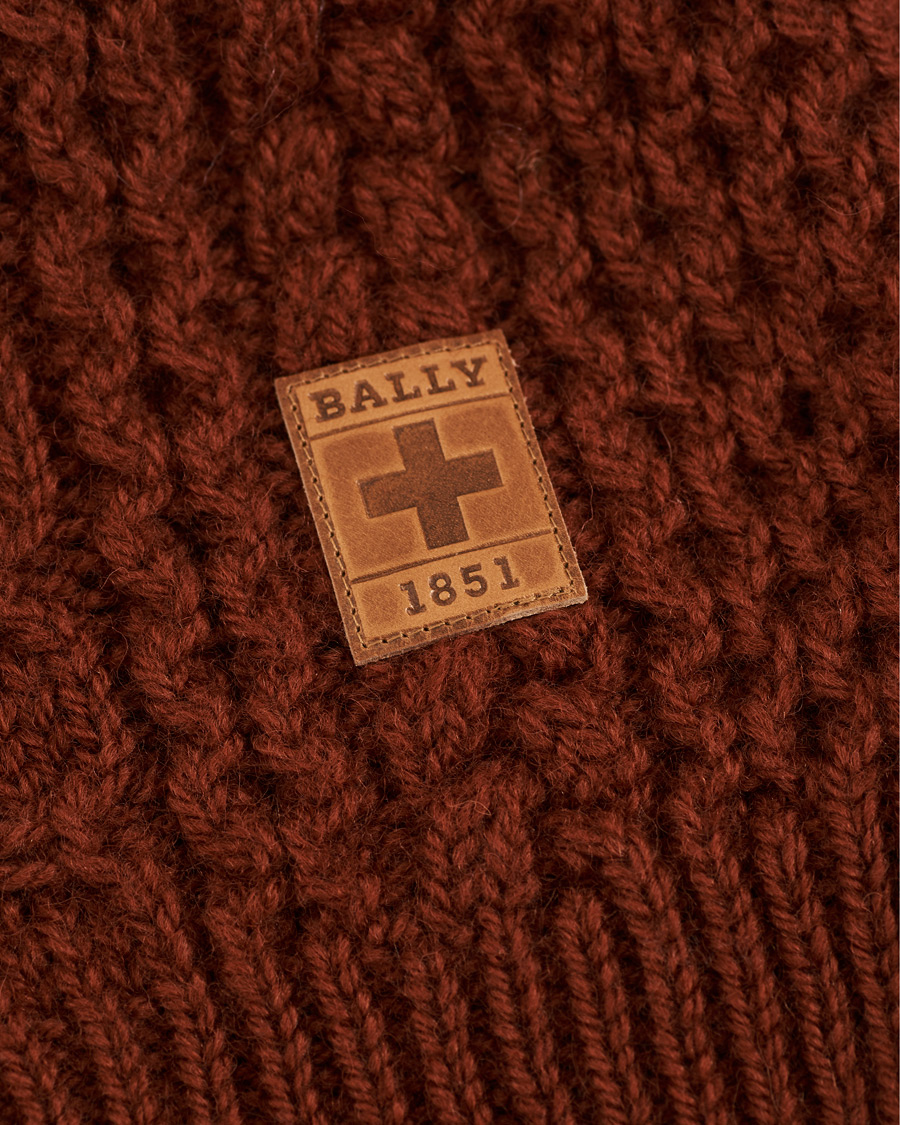 Herren | Pullover | Bally | Aran Cable Knit Sweater Dark Orange