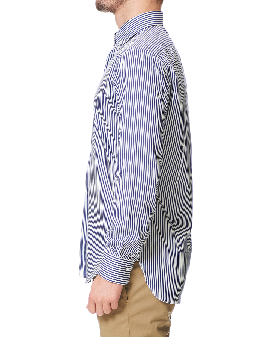 Herren | Hemden | Barba Napoli | Slim Fit Button Down Pocket Shirt White/Blue