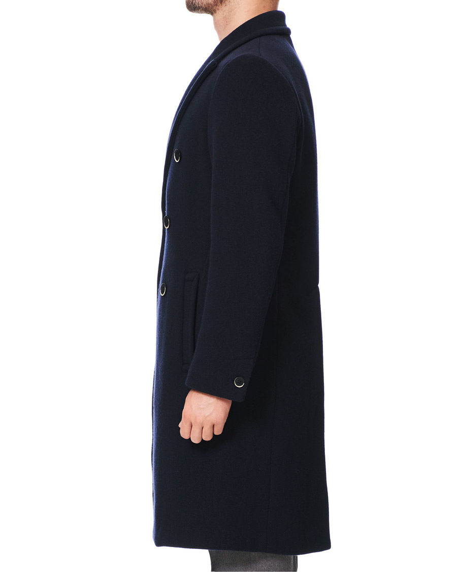 Herren | Jacken | Barena | Soft Double Breasted Wool Coat Navy