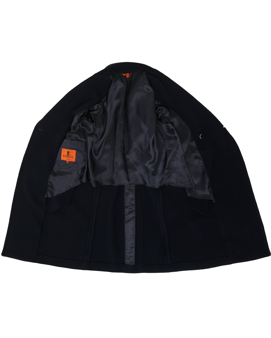 Herren | Jacken | Barena | Soft Double Breasted Wool Coat Navy