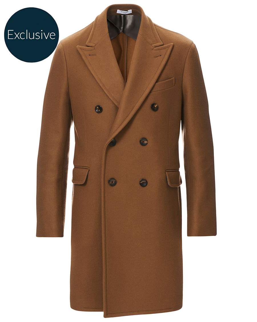 Herren | Jacken | Boglioli | Double Breasted Wool Coat Brown