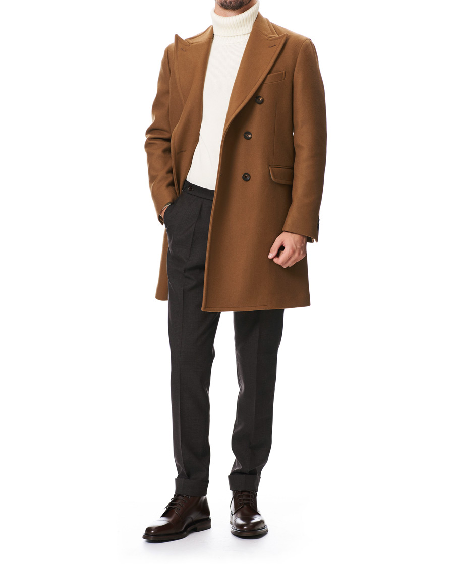 Herren | Jacken | Boglioli | Double Breasted Wool Coat Brown