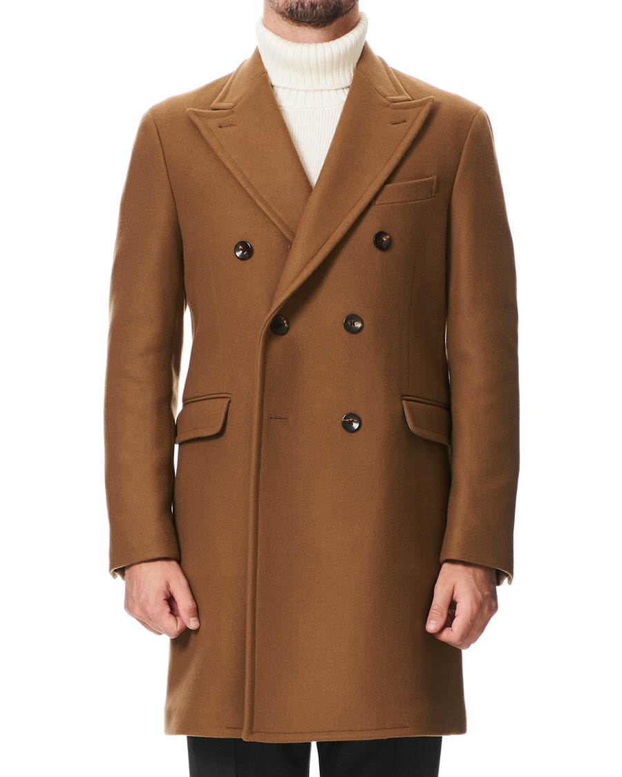 Herren | Jacken | Boglioli | Double Breasted Wool Coat Brown
