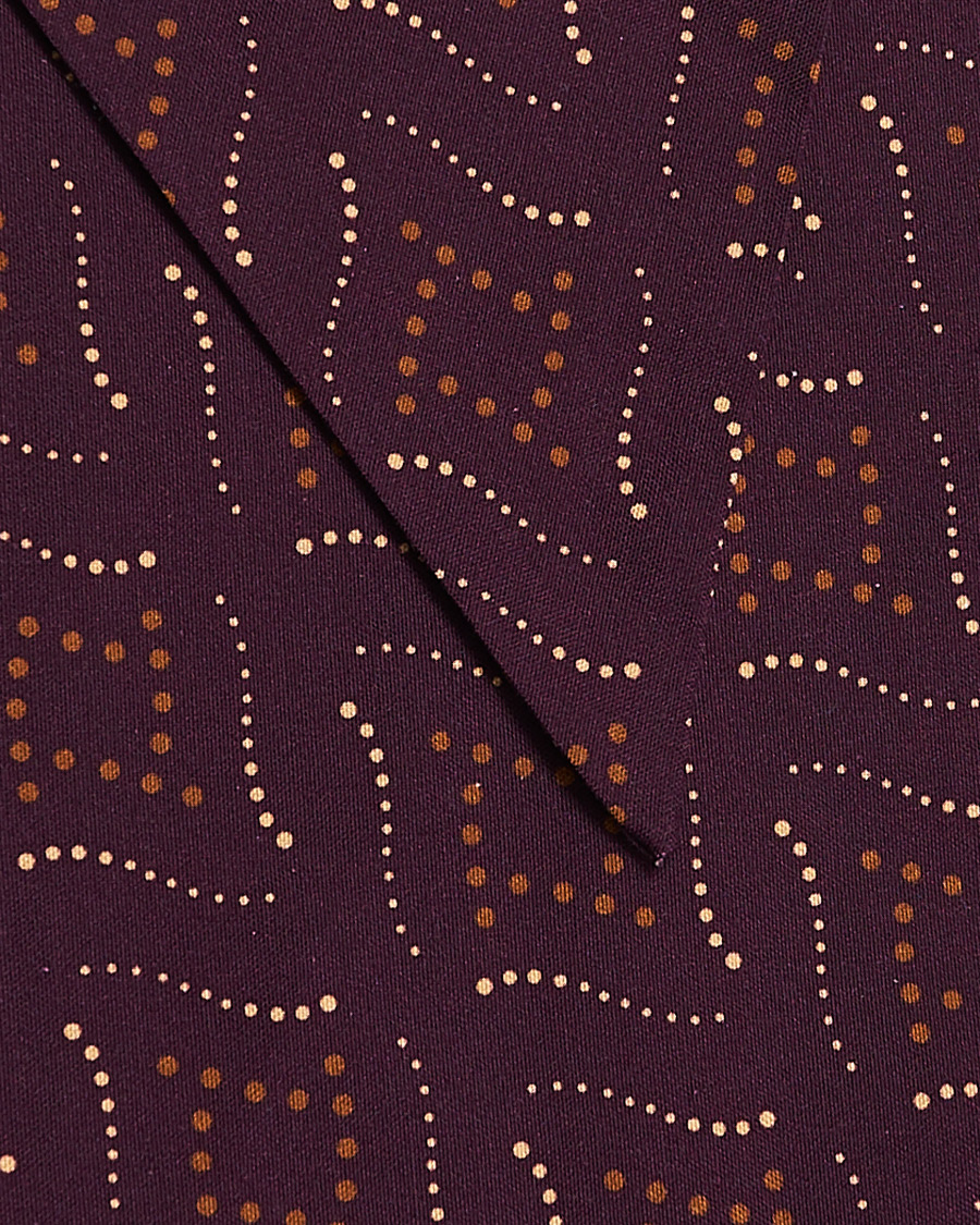 Herren | Camoshita Vintage Print Silk Scarf Burgundy | Camoshita | Vintage Print Silk Scarf Burgundy
