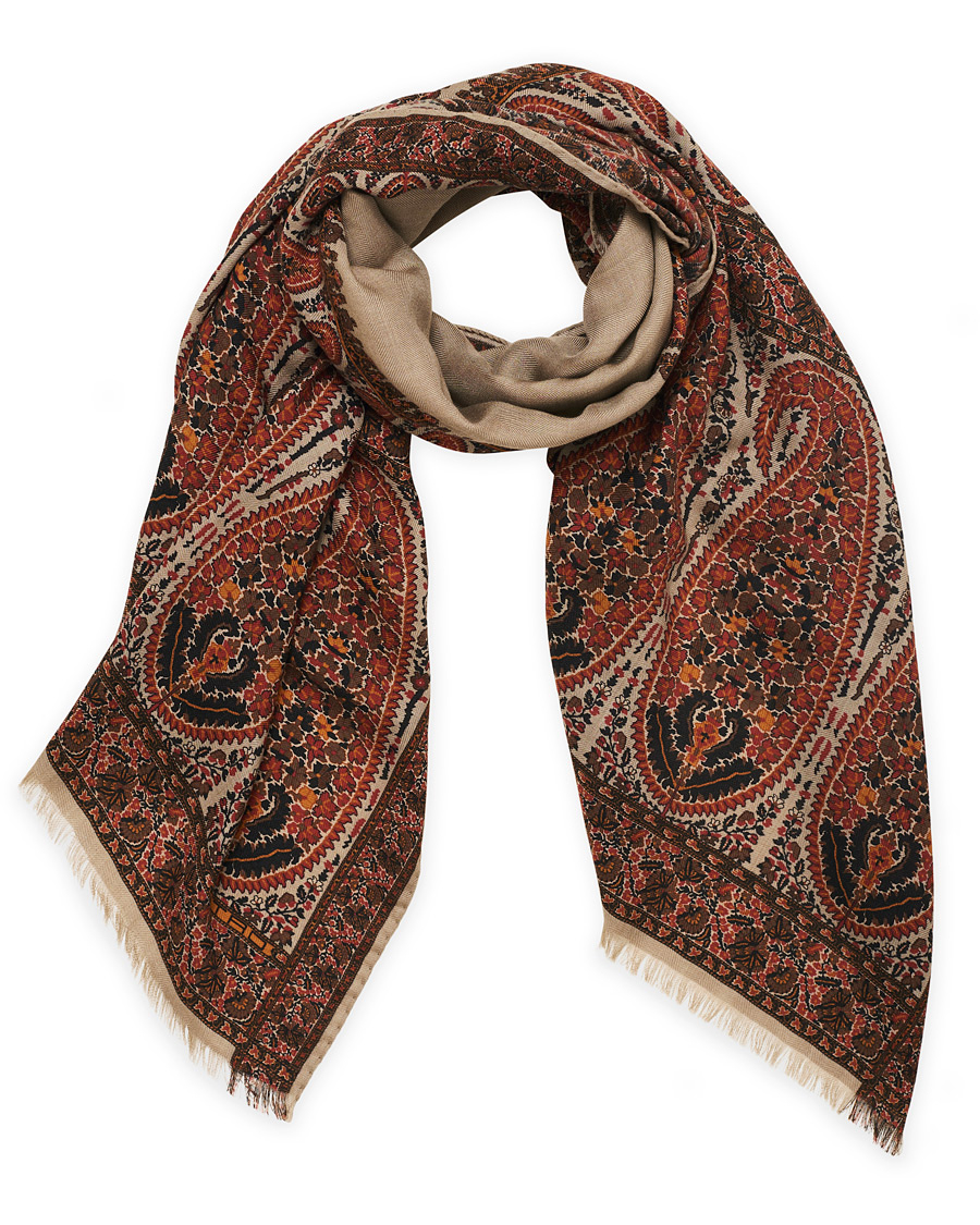 Herren | Etro Cashmere Blend Paisley Scarf Beige | Etro | Cashmere Blend Paisley Scarf Beige