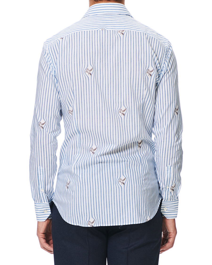 Herren | Hemden | Etro | Mercurio Pegasus Stripe Shirt White/Blue