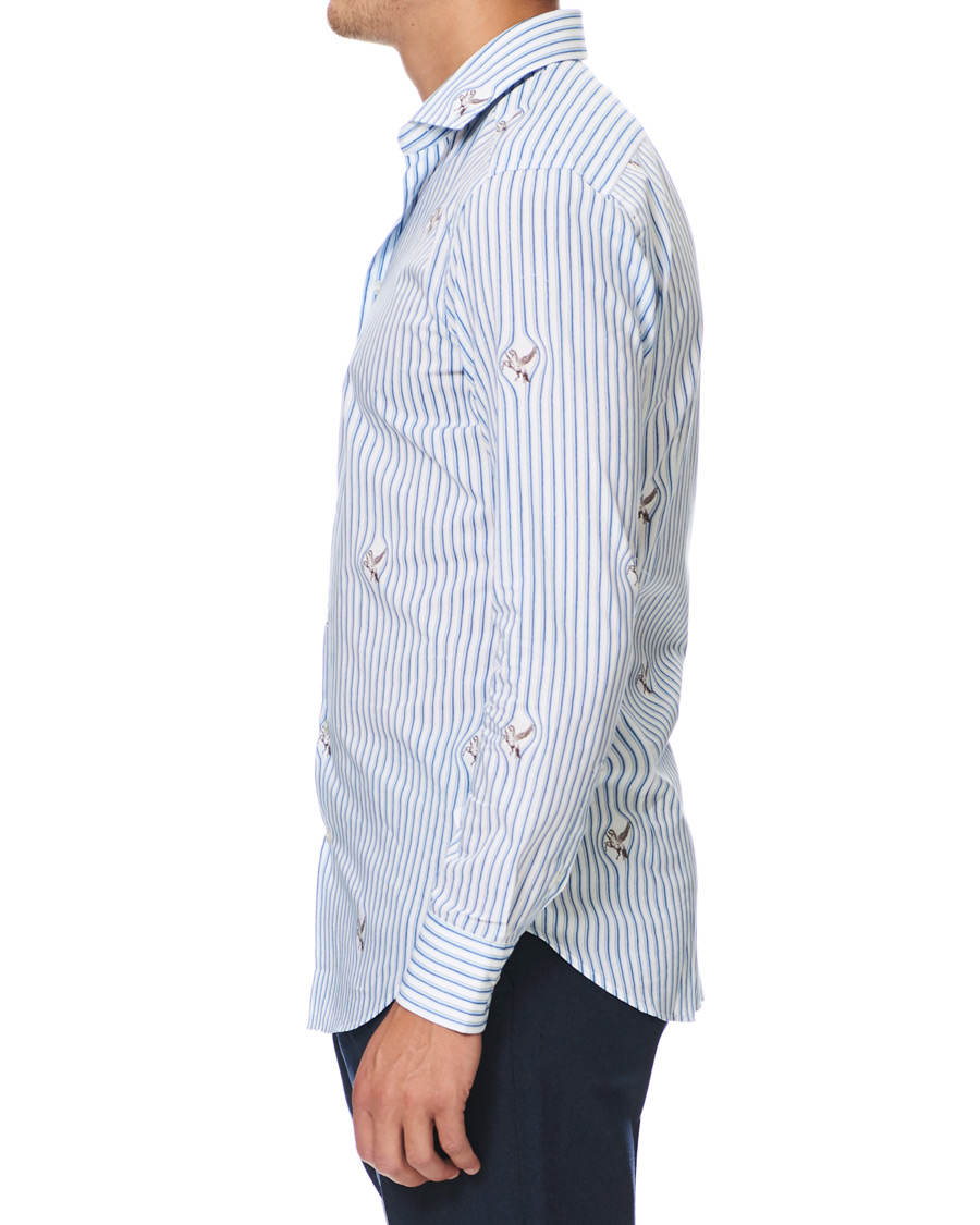Herren | Hemden | Etro | Mercurio Pegasus Stripe Shirt White/Blue