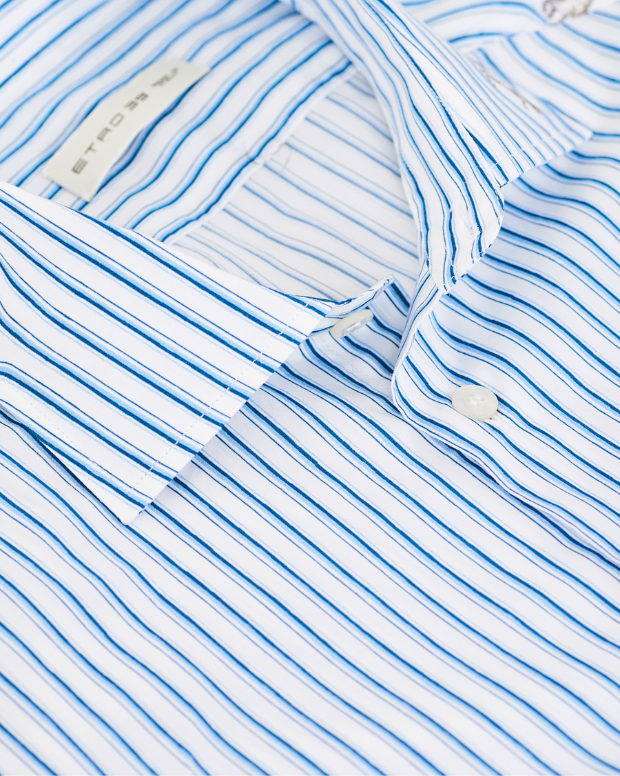 Herren | Hemden | Etro | Mercurio Pegasus Stripe Shirt White/Blue