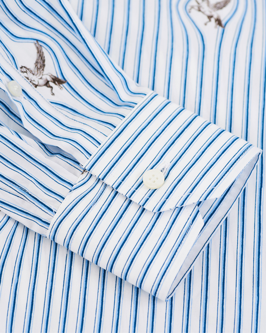 Herren | Hemden | Etro | Mercurio Pegasus Stripe Shirt White/Blue