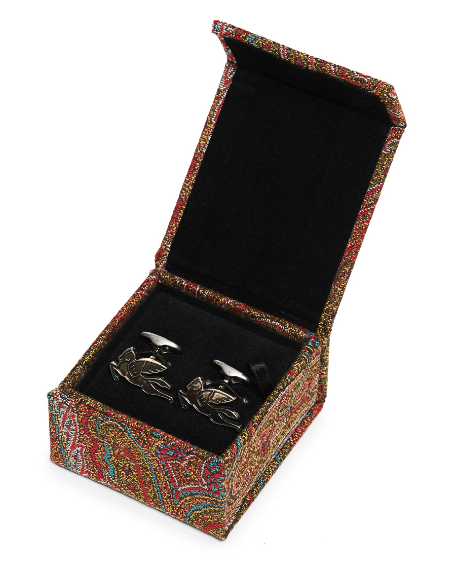 Herren | Etro Pegasus Cuff Links Silver | Etro | Pegasus Cuff Links Silver