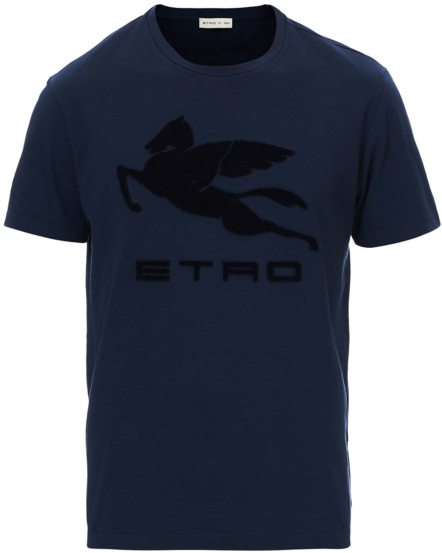Herren | T-Shirts | Etro | Pegasus Logo T-Shirt Navy