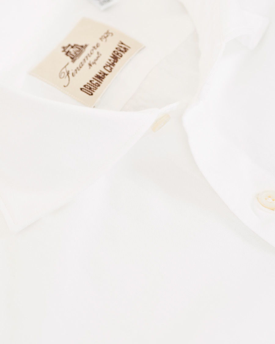 Herren | Hemden | Finamore Napoli | Tokyo Slim Fit Original Chambray Shirt White