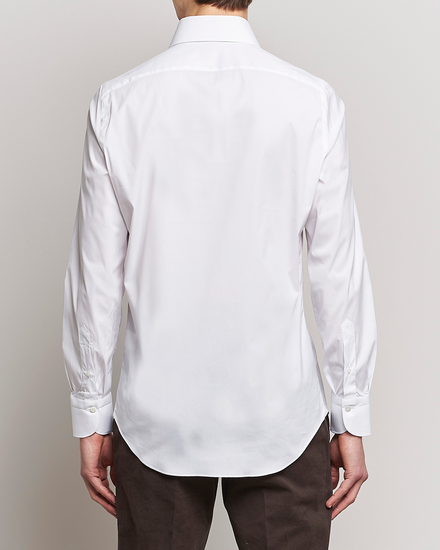 Herren | Hemden | Finamore Napoli | Milano Slim Fit Stretch Shirt White