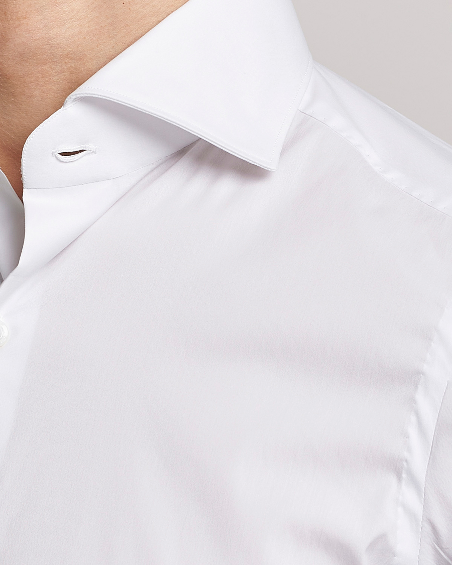 Herren | Hemden | Finamore Napoli | Milano Slim Fit Stretch Shirt White