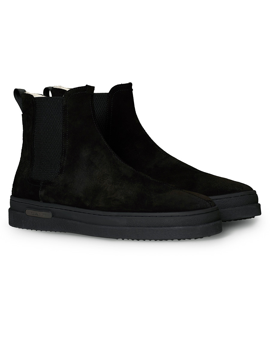 Herren | GANT Cloyd Shearling Chelsea Boot Black Suede | GANT | Cloyd Shearling Chelsea Boot Black Suede