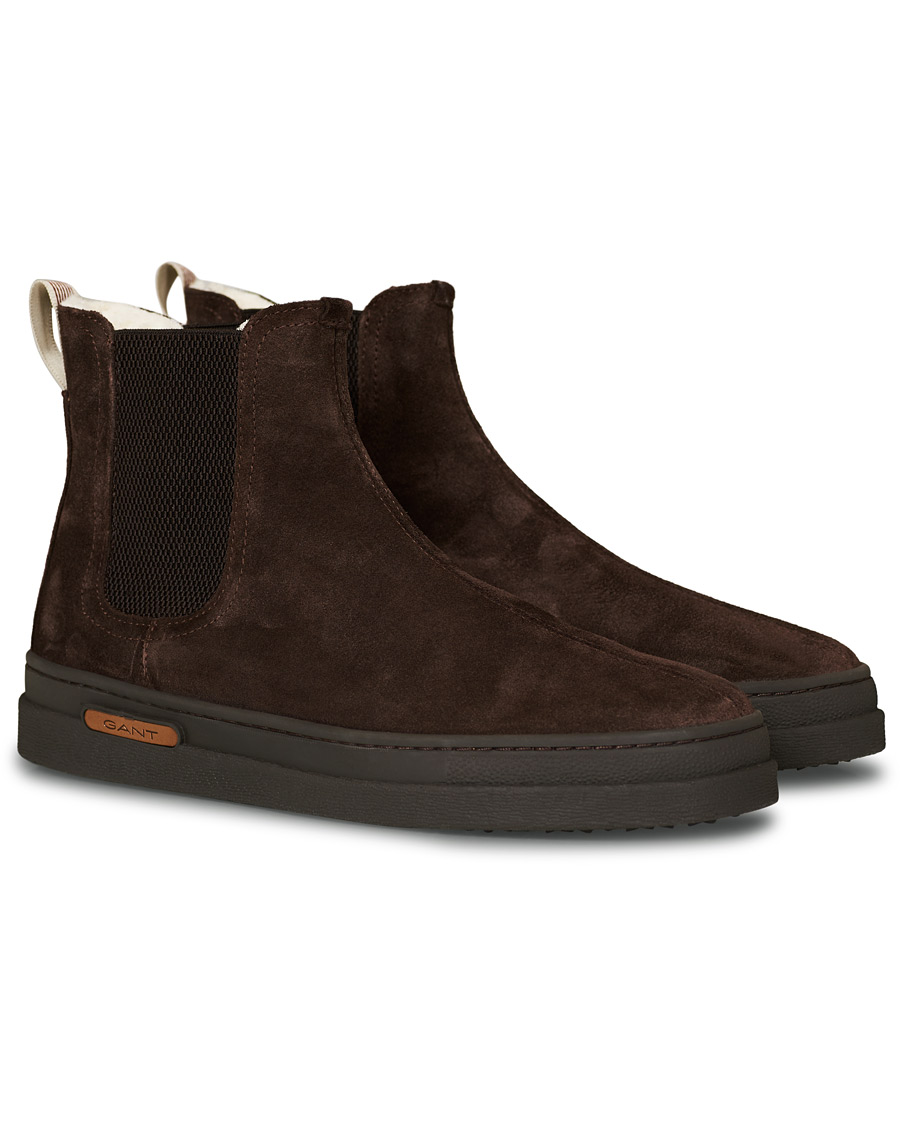 Herren | GANT Cloyd Shearling Chelsea Boot Dark Brown Suede | GANT | Cloyd Shearling Chelsea Boot Dark Brown Suede