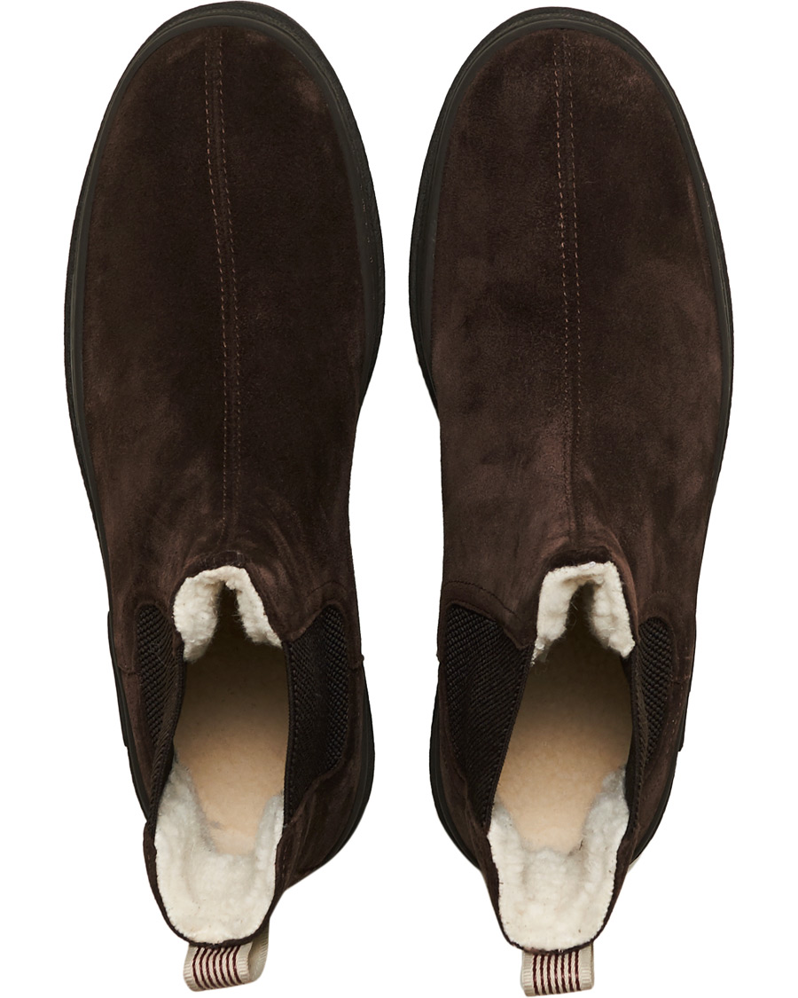 Herren | GANT Cloyd Shearling Chelsea Boot Dark Brown Suede | GANT | Cloyd Shearling Chelsea Boot Dark Brown Suede