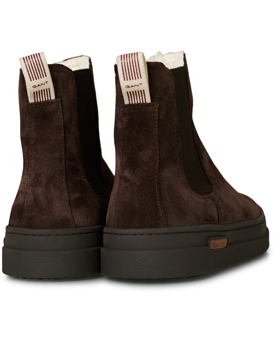 Herren | GANT Cloyd Shearling Chelsea Boot Dark Brown Suede | GANT | Cloyd Shearling Chelsea Boot Dark Brown Suede