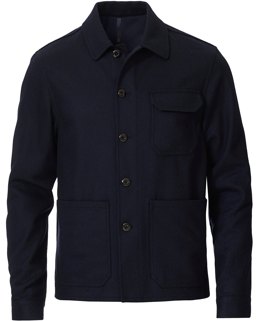 Herren | Jacken | Slowear | Unconstructed Wool Shirt Jacket Navy