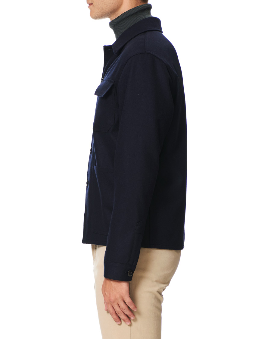 Herren | Jacken | Slowear | Unconstructed Wool Shirt Jacket Navy