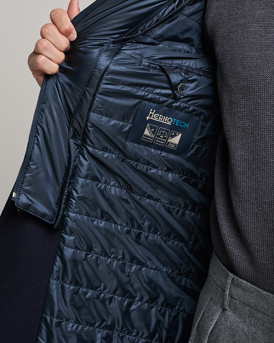 Herren | Jacken | Herno | Wool Zip Coat Navy