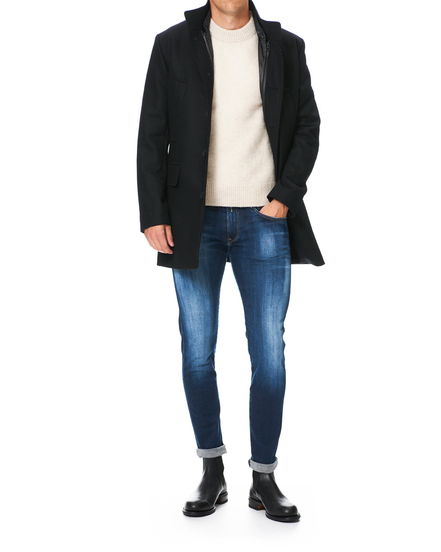 Herren | Jacken | J.Lindeberg | Kali Wool Stand Up Collar Coat Black