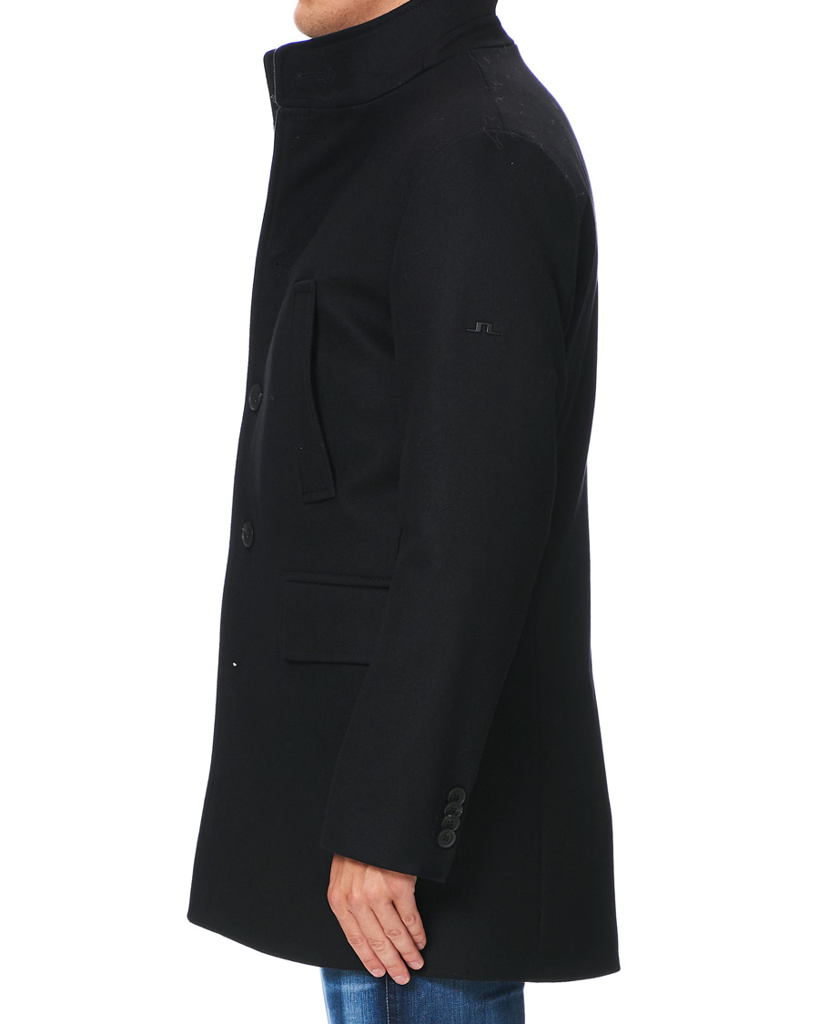 Herren | Jacken | J.Lindeberg | Kali Wool Stand Up Collar Coat Black
