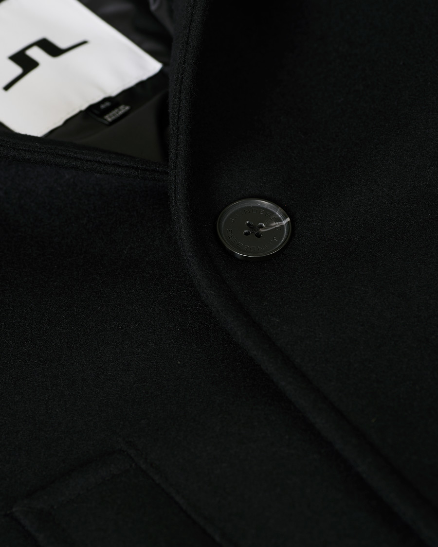 Herren | Jacken | J.Lindeberg | Kali Wool Stand Up Collar Coat Black