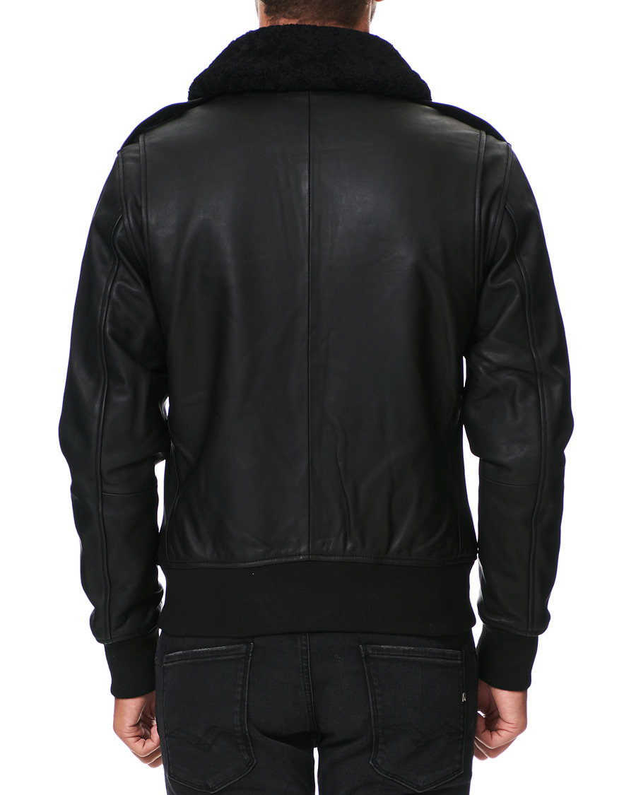 Herren | Jacken | J.Lindeberg | Tarrel Shearling Leather Jacket Black