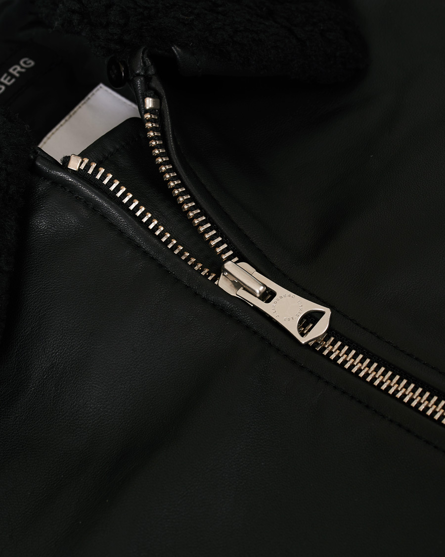 Herren | Jacken | J.Lindeberg | Tarrel Shearling Leather Jacket Black