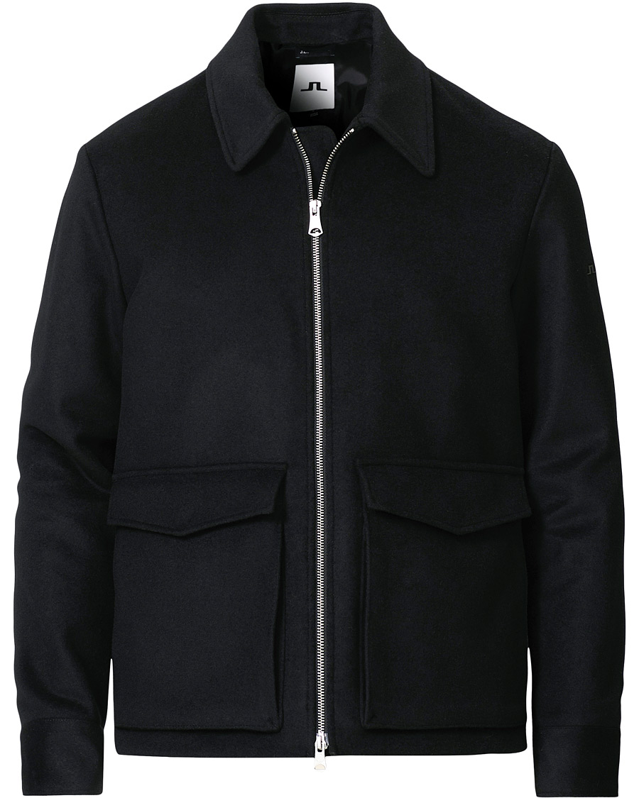 Herren | Jacken | J.Lindeberg | Ram Wool Pilot Jacket Black