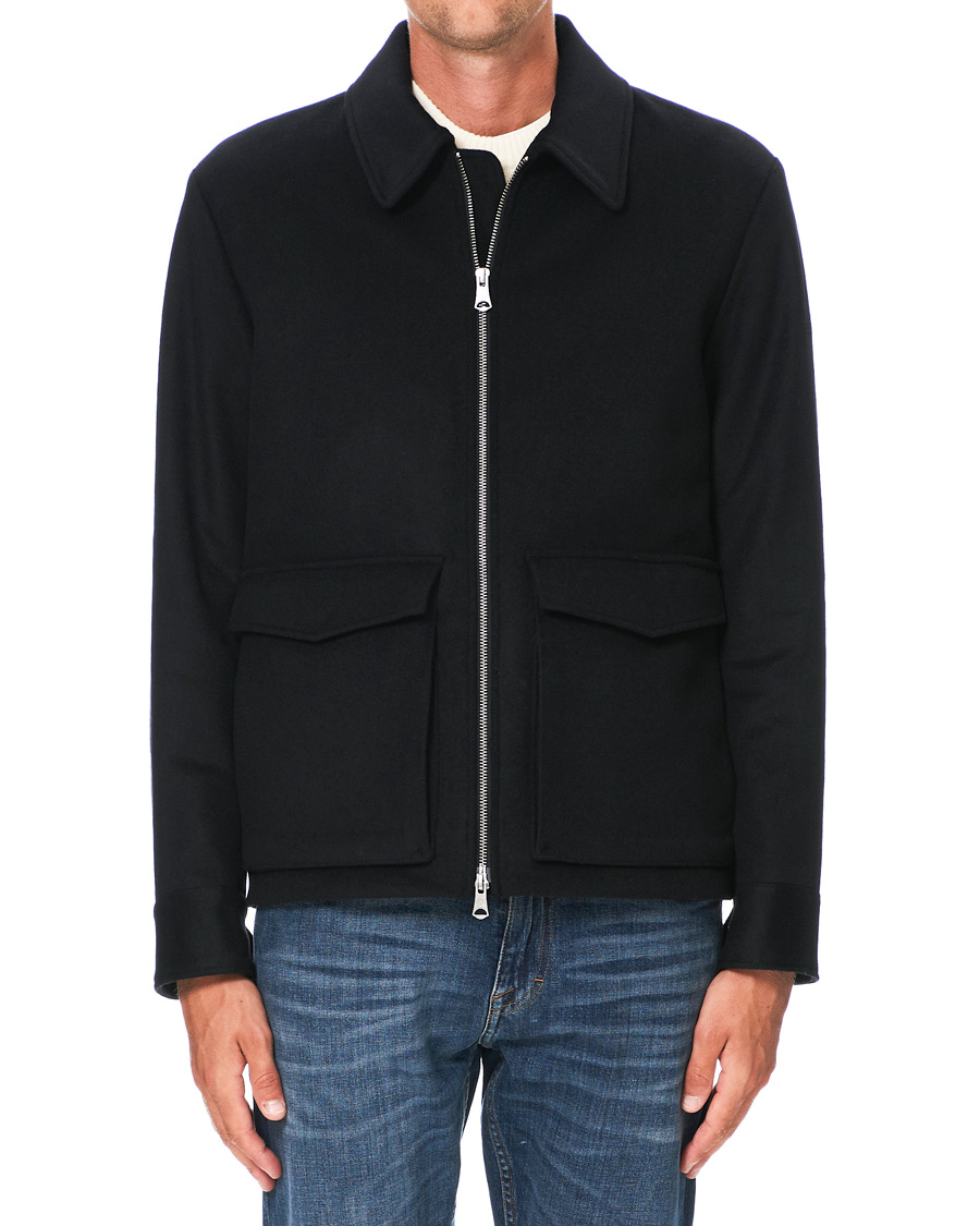 Herren | Jacken | J.Lindeberg | Ram Wool Pilot Jacket Black