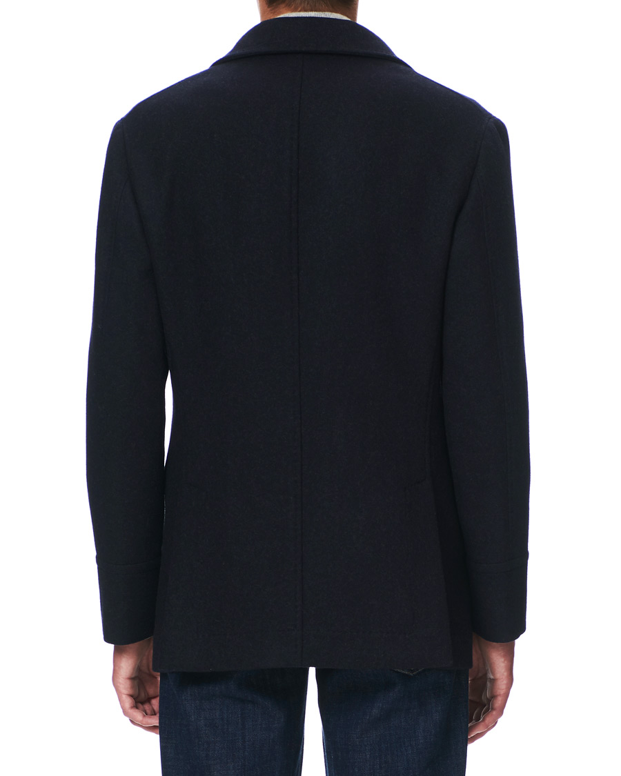 Herren | Jacken | Brunello Cucinelli | Double Breasted Wool Coat Navy