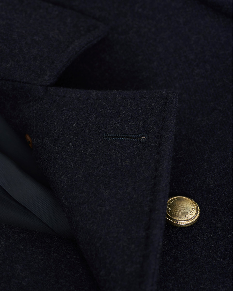Herren | Jacken | Brunello Cucinelli | Double Breasted Wool Coat Navy