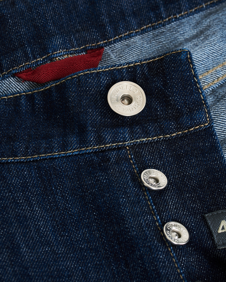 Herren | Jeans | Brunello Cucinelli | Slim Fit 5-Pocket Jeans Dark Indigo