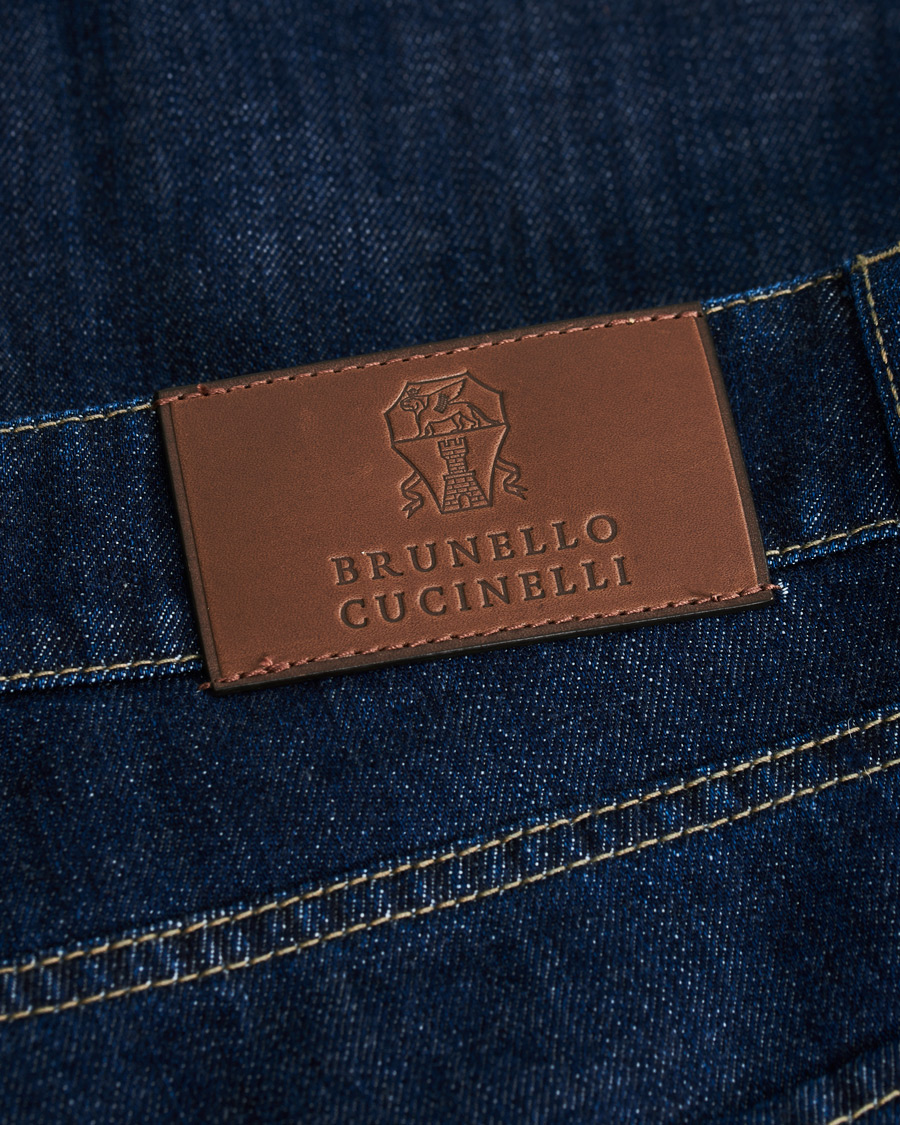 Herren | Jeans | Brunello Cucinelli | Slim Fit 5-Pocket Jeans Dark Indigo