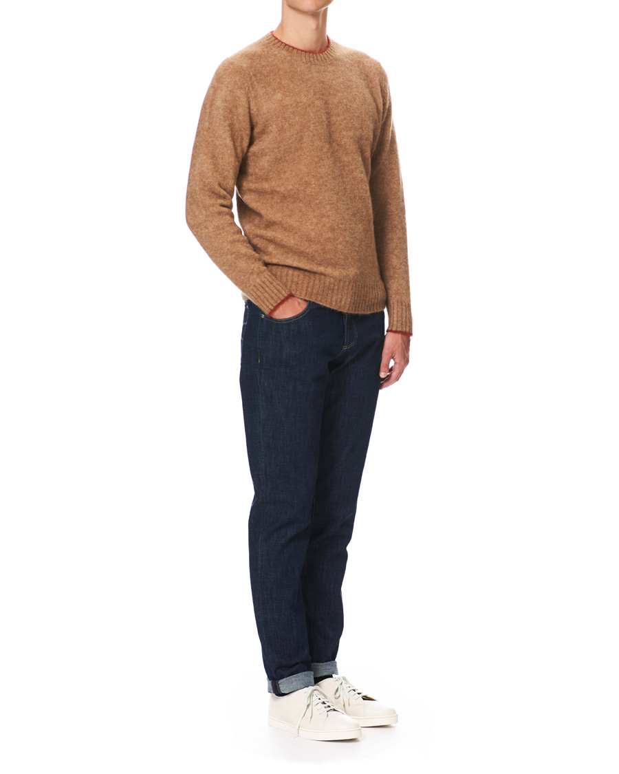 Herren | Pullover | Brunello Cucinelli | Soft Mohair Crew Neck Sweater Brown