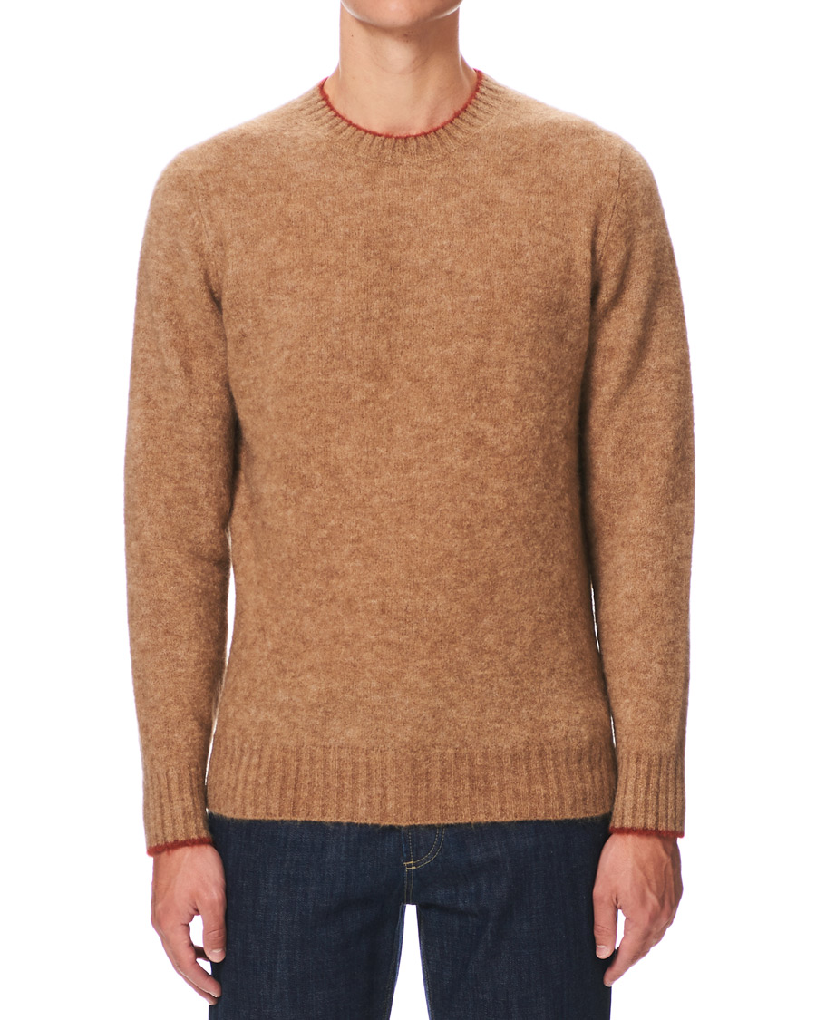 Herren | Pullover | Brunello Cucinelli | Soft Mohair Crew Neck Sweater Brown