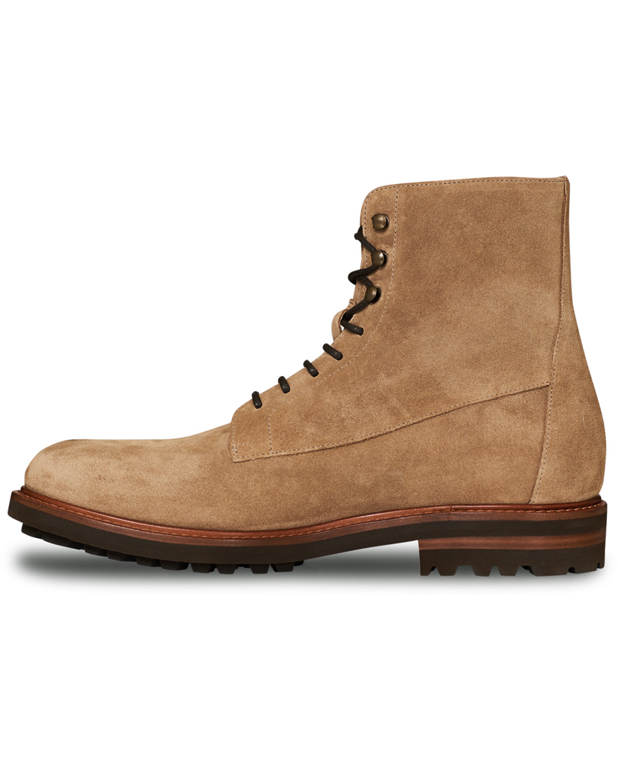 Herren | Brunello Cucinelli Plain Toe Leather Boot Sand Suede | Brunello Cucinelli | Plain Toe Leather Boot Sand Suede