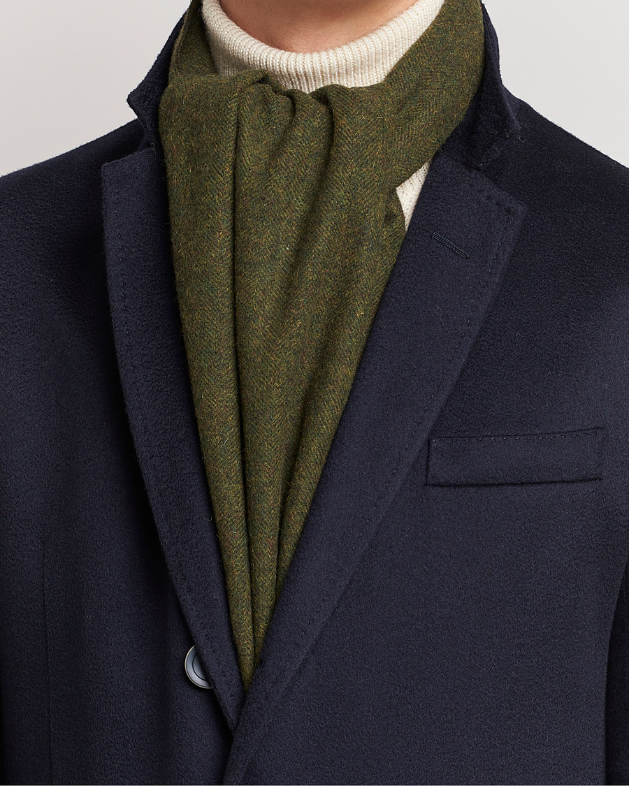 Herren | Schals | Amanda Christensen | Merino Wool Scarf Green Melange