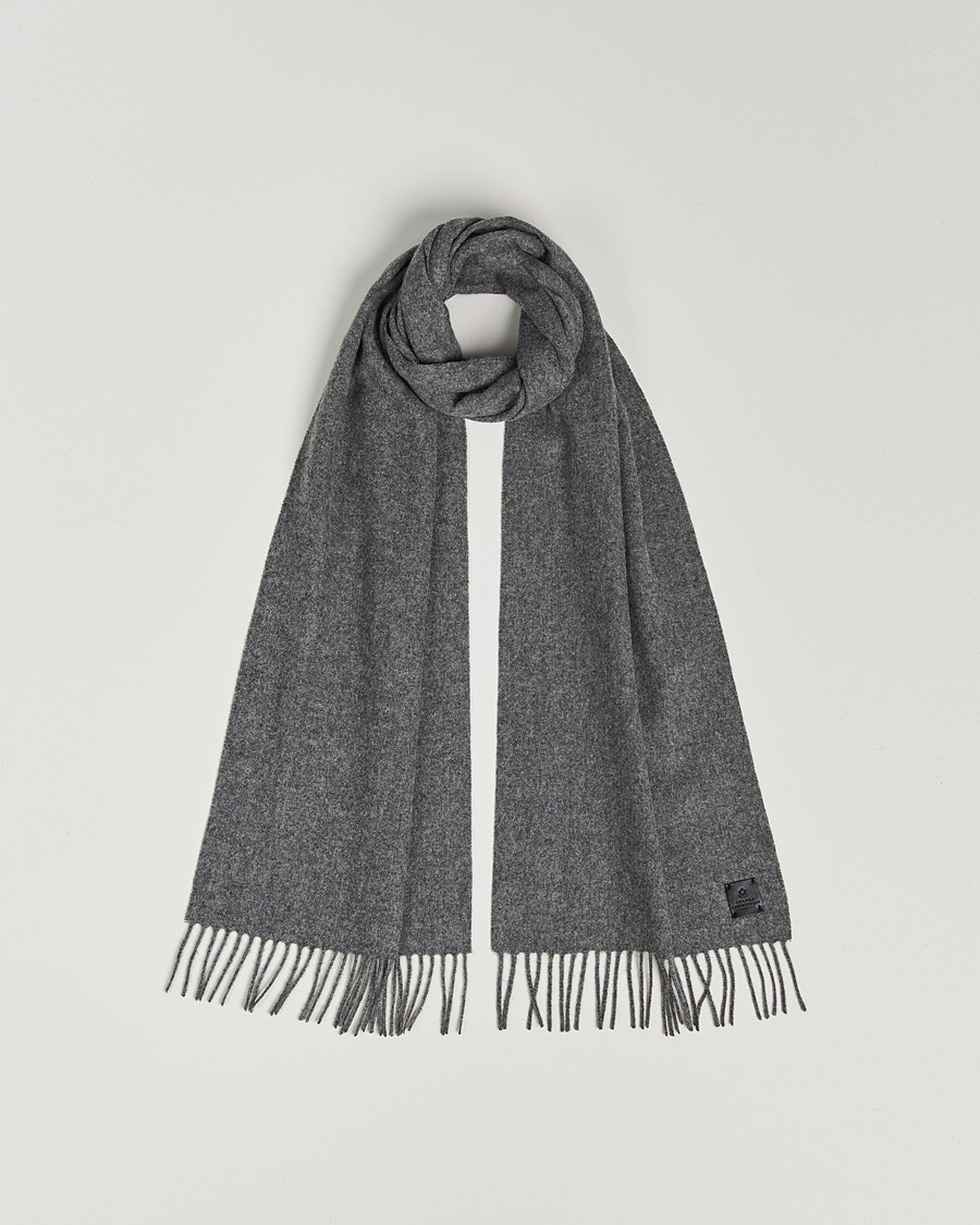 Herren | Amanda Christensen Wool Scarf Grey Melange | Amanda Christensen | Wool Scarf Grey Melange