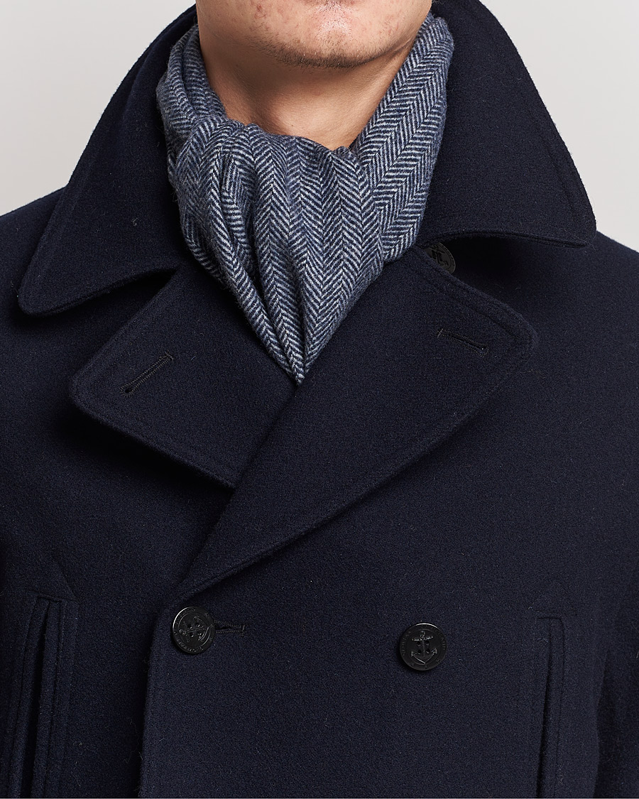 Herren | Amanda Christensen Merino Wool Herringbone Navy | Amanda Christensen | Merino Wool Herringbone Navy