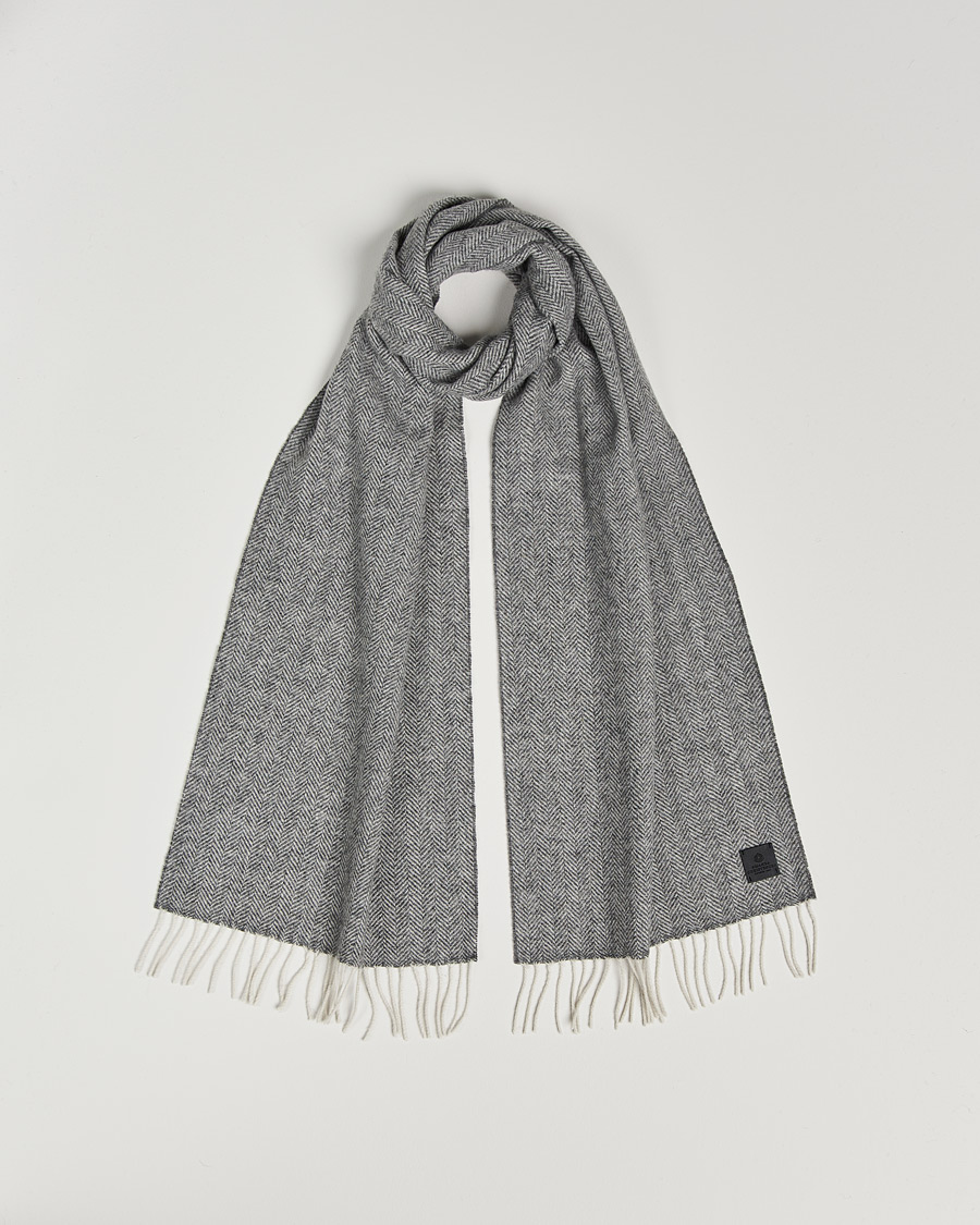 Herren | Amanda Christensen Merino Wool Herringbone Light Grey Melange | Amanda Christensen | Merino Wool Herringbone Light Grey Melange