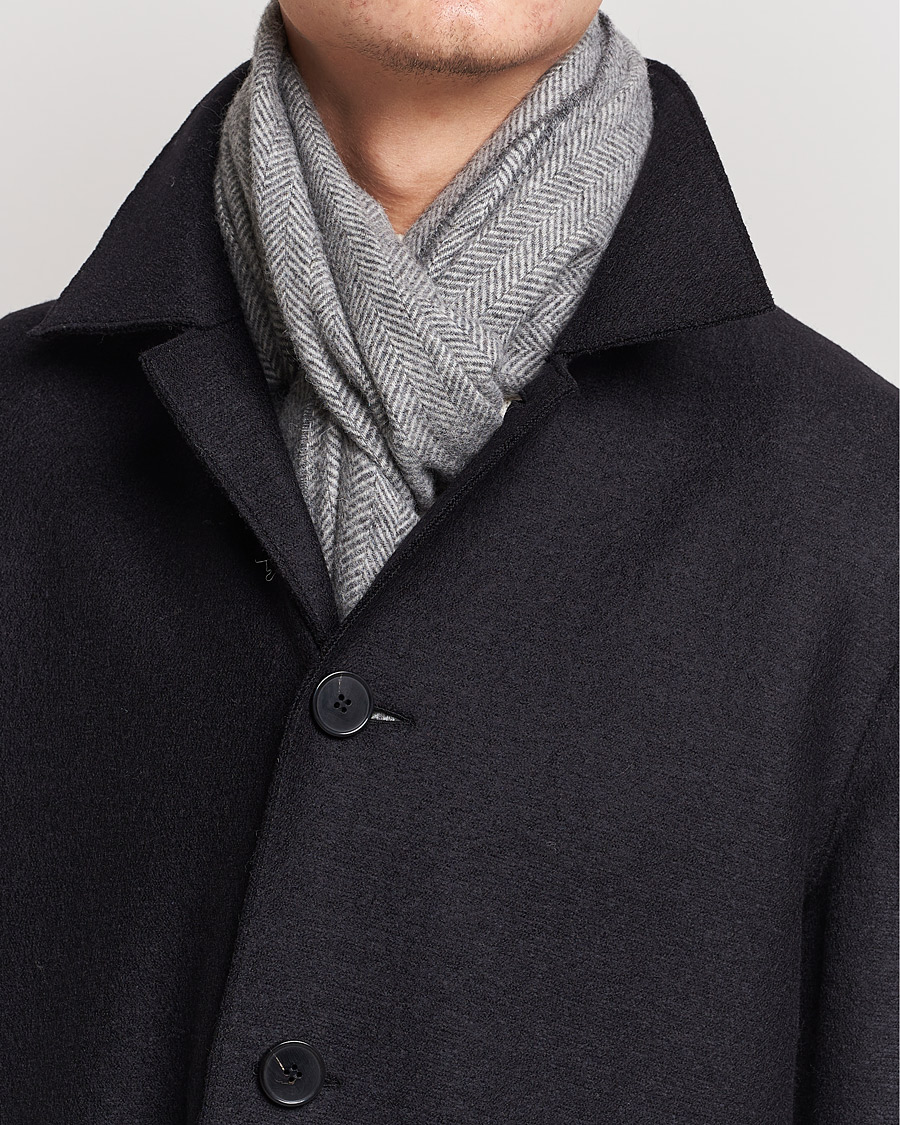 Herren | Amanda Christensen Merino Wool Herringbone Light Grey Melange | Amanda Christensen | Merino Wool Herringbone Light Grey Melange