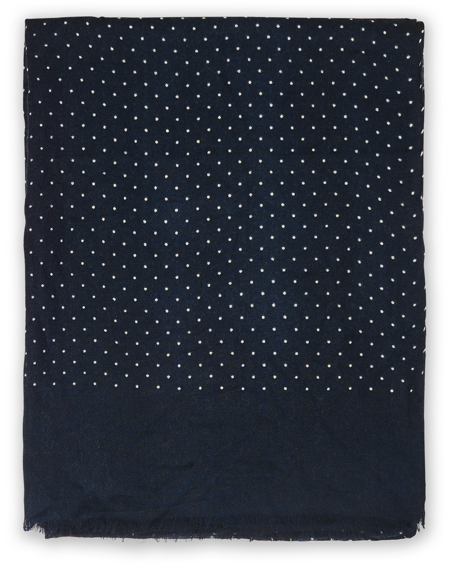 Herren | Amanda Christensen Wool Dot Scarf Navy | Amanda Christensen | Wool Dot Scarf Navy