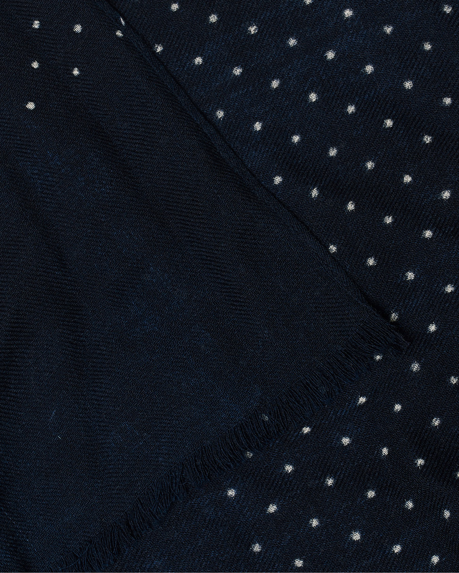 Herren | Amanda Christensen Wool Dot Scarf Navy | Amanda Christensen | Wool Dot Scarf Navy