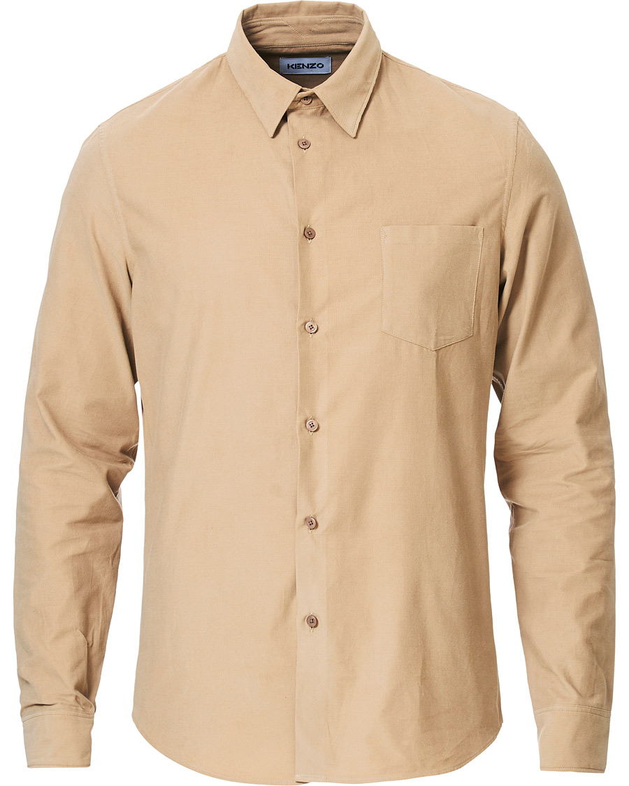 Herren | Hemden | KENZO | Slim Fit Corduroy Shirt Beige