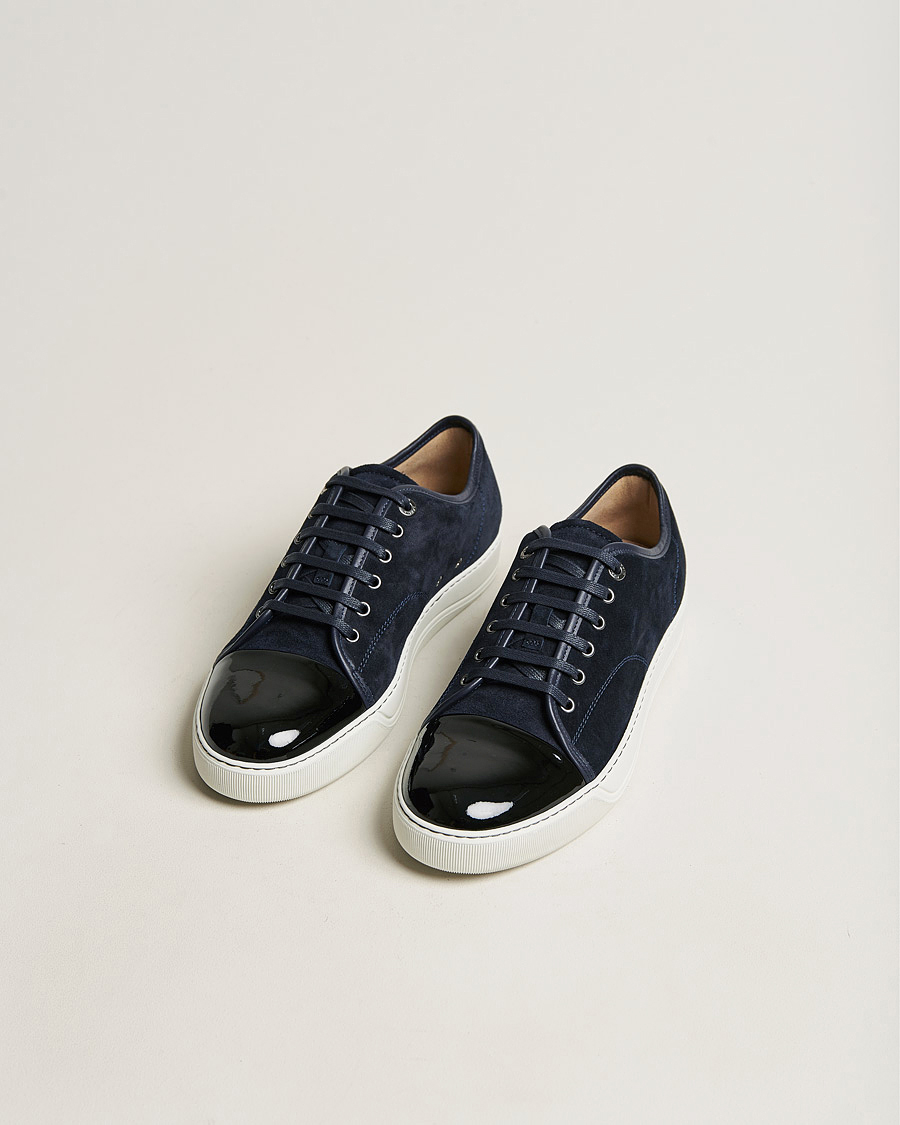 Herren | Sneaker mit niedrigem Schaft | Lanvin | Patent Cap Toe Sneaker Navy