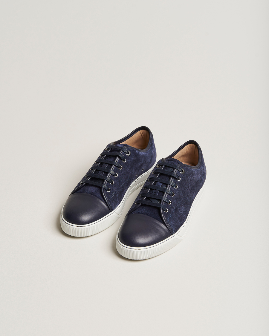 Men |  | Lanvin | Nappa Cap Toe Sneaker Navy