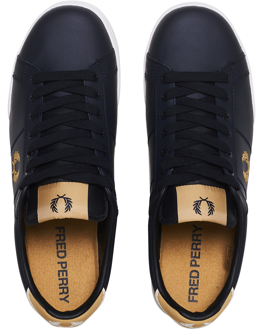 Herren | Fred Perry B722 Leather Sneaker Navy/Gold | Fred Perry | B722 Leather Sneaker Navy/Gold
